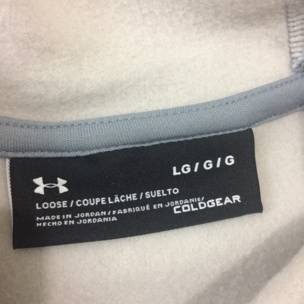 LAST ONE! Under Armour Logo Hooded Sweatshirt Gray - Picture 7 of 8
